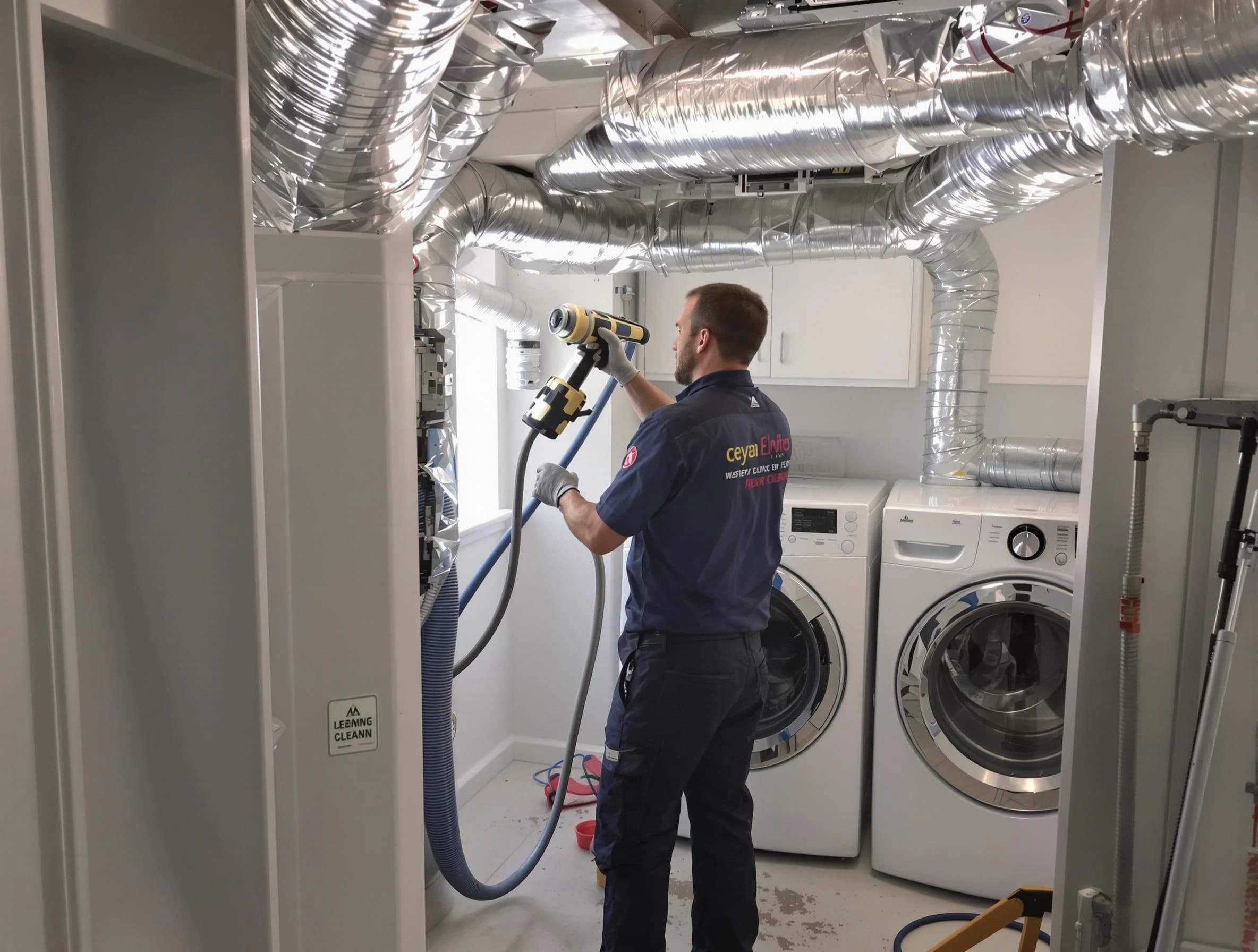 Westminster Dryer Vent Cleaning specialist using advanced equipment for thorough duct cleaning in Westminster